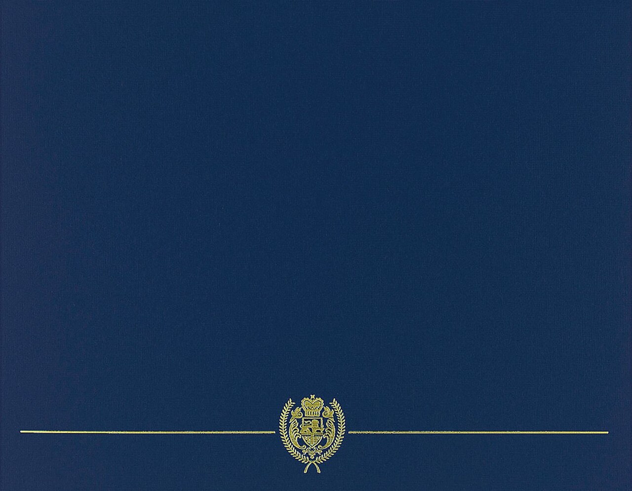 Great Papers! Classic Certificate Cover with Gold Foil Crest, Navy, 12" x 9.375"(folded) with Die-Cuts for 8.5" x 11" Documents, 5 Count